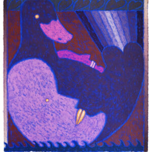 Blue Duck (Framed), 2022, Michael Saunders